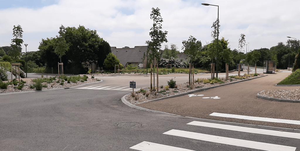 Photo de l'aménagement des entrées de bourg