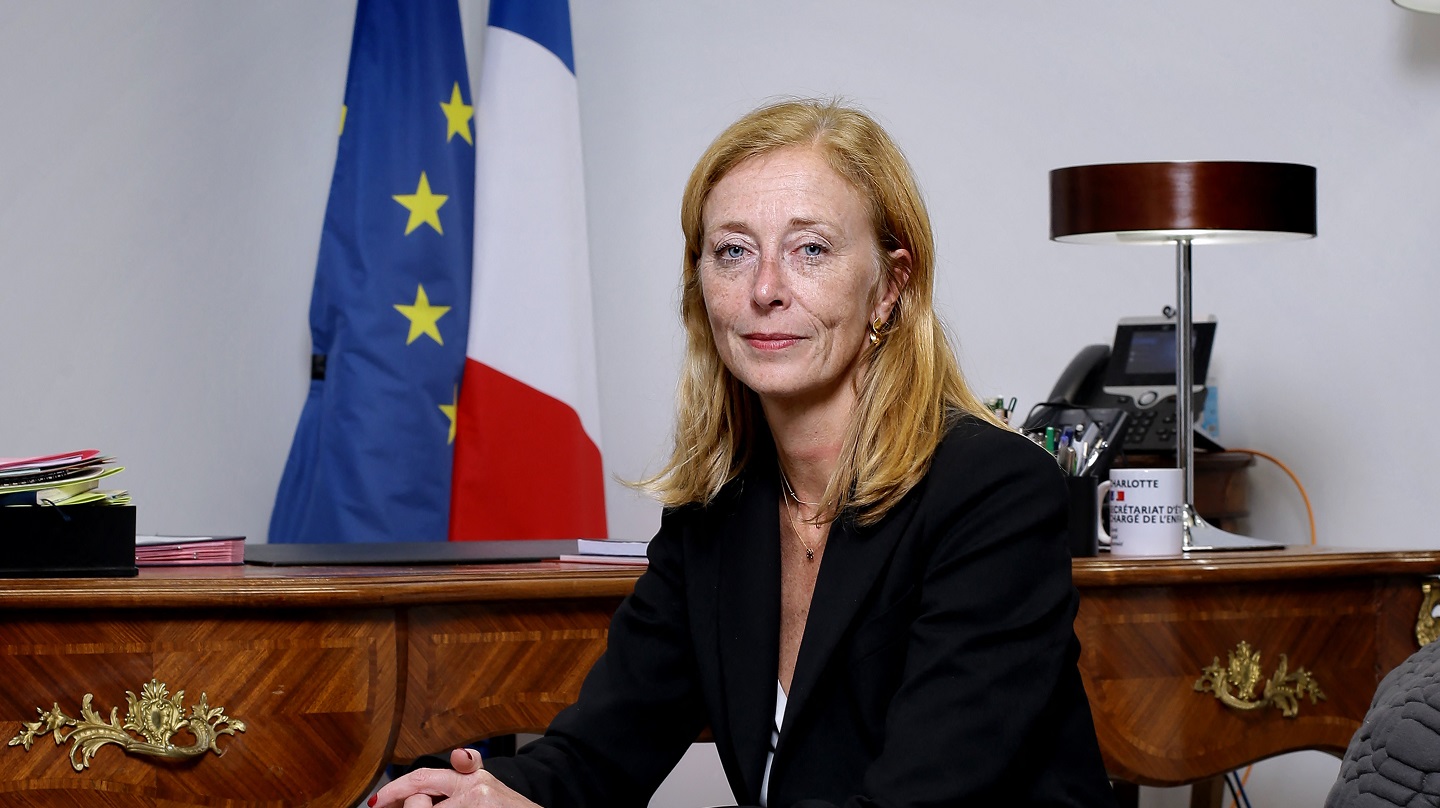 Charlotte Caubel, Secretary of State for Children in the Élisabeth Borne government poses during a photo session on january 9, 2023 in Paris. (Photo by Bruno Coutier / Bruno Coutier / Bruno Coutier via AFP)